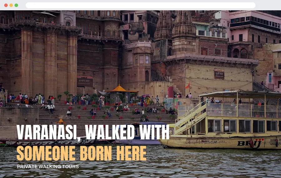 Sito di una guida privata a Varanasi con foto dei ghat sul Gange